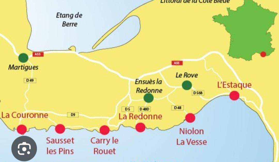 Les Hebergements De La Plage En Ville Martigues Exterior photo